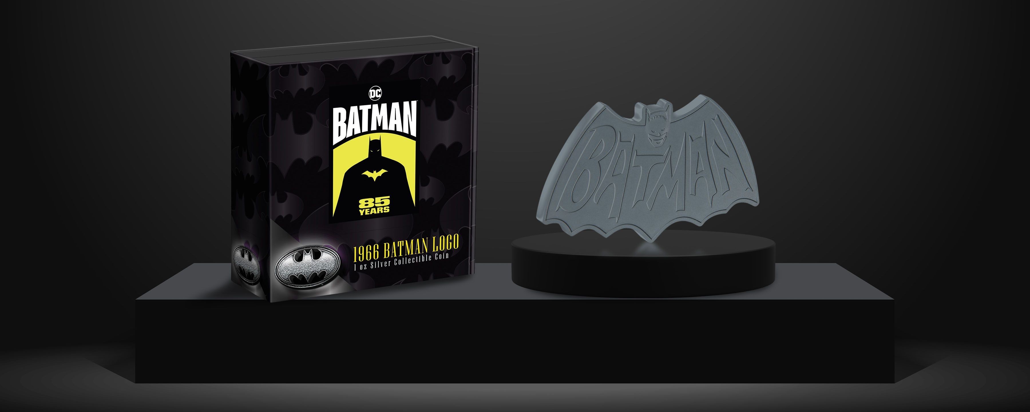 BATMAN 85 Years – 1966 Batman Logo 1oz Silver Collectible Coin